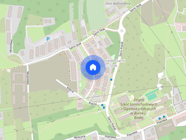 3 pokoje 69 m², parter, 2 balkony, parking – Sarni Stok, ul. Kozia
