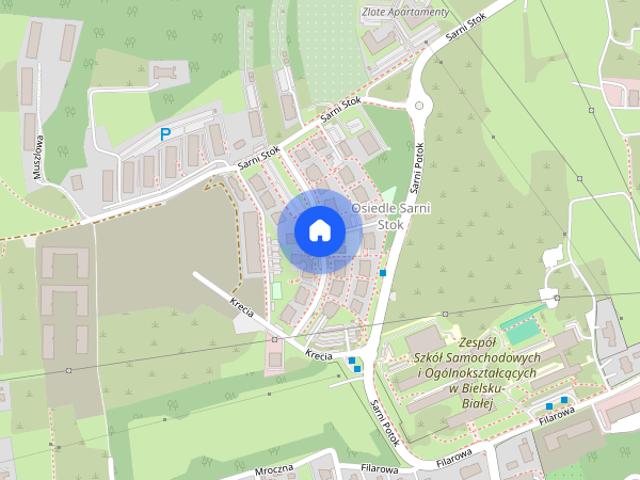 3 pokoje 69 m², parter, 2 balkony, parking – Sarni Stok, ul. Kozia