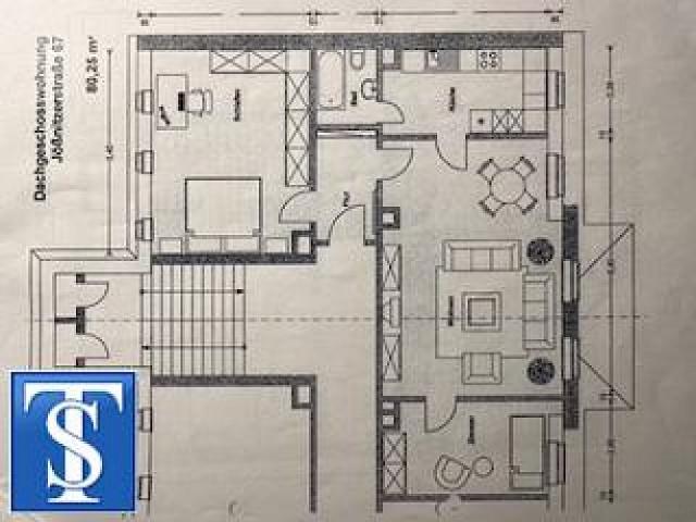 3 Raum DG Wohnung in verkehrsgünstiger Lage