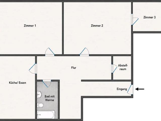 3 Raum Wohnung, Erstbezug