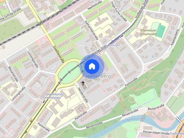 3 Raum Wohnung mit Balkon auf dem Kapellenberg