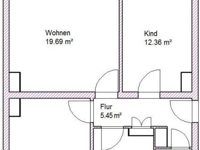 3 Raum Wohnung mit großem Balkon!