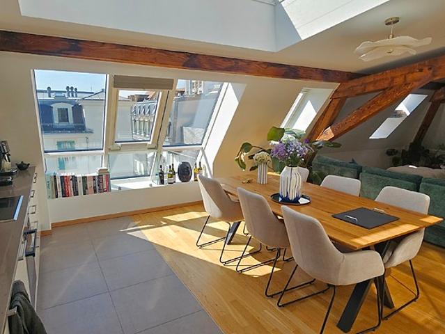 3½ room attic apartment in Lausanne Centre Ville, furnished, temporary