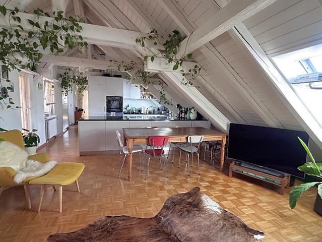 3½ room attic apartment penthouse in Zürich Kreis 3 Wiedikon, furnished, temporary