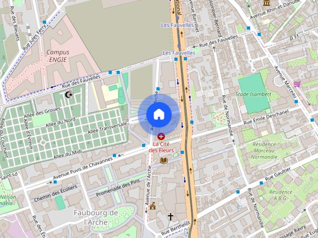 3 room flat near La Défense, 70 m2