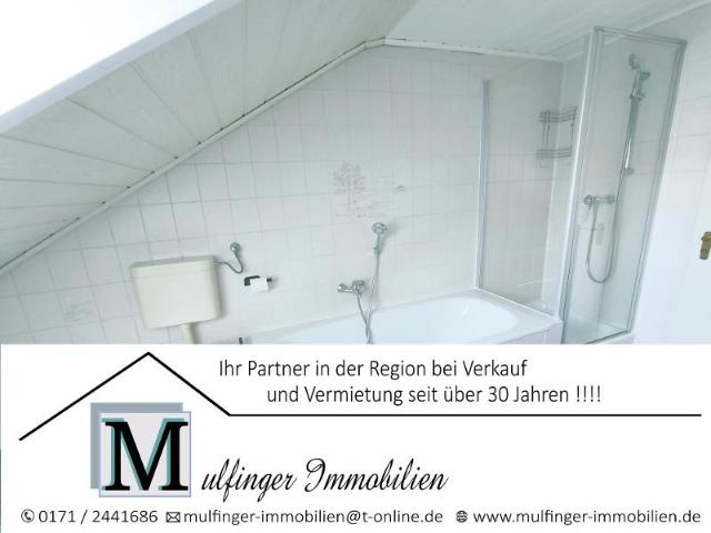 3 zi. dg wohnung mit küche, gartenmitbenutzung und stellplatz