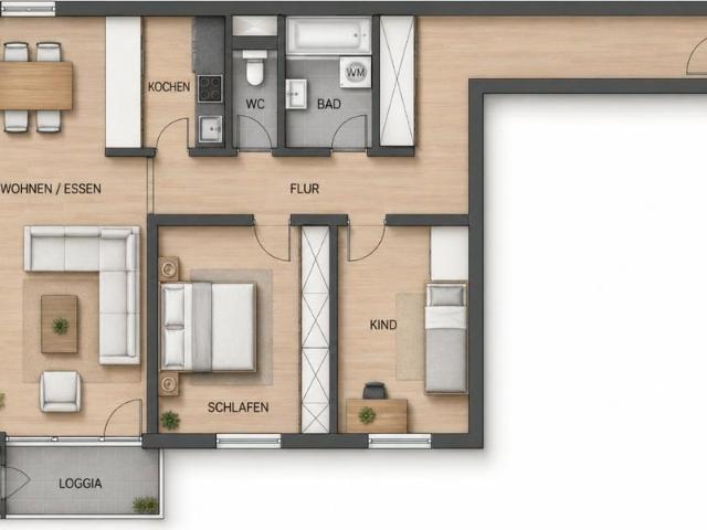 3 Zi Eigentumswohnung mit Balkon in Fechenheim