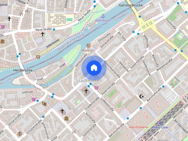 3 Zi. Whg 85,6 qm im 3. OG SÜD STADT MITTE ZUHAUSE MITTEN IN NEU ULM