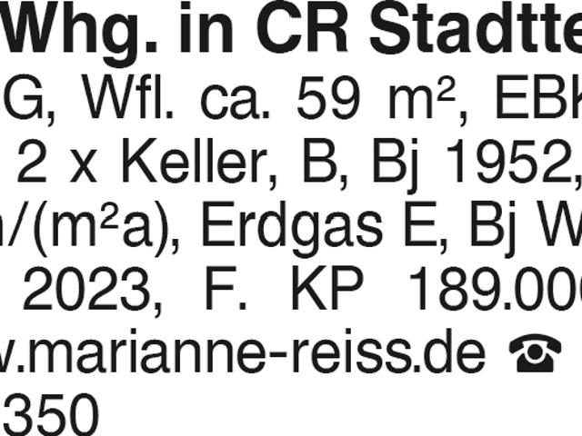 3 Zi. Whg. in CR Stadtteil