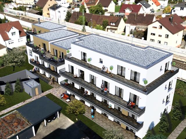 3 Zi. Wohnung im 2. OG, Balkon, inkl. neuer Einbauküche, Aufzug! KFW 40 QNG Standard!