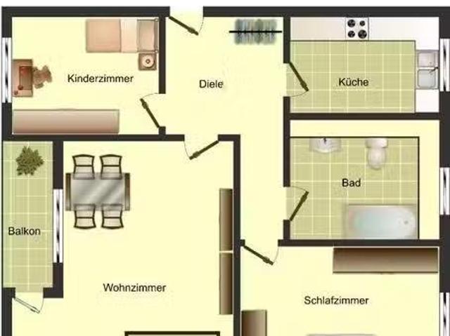 3 Zimmer 63 m² 539 € Kaltmiete Wohnungen in Ahlen