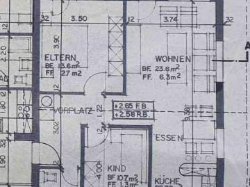 3 Zimmer, 60 m², 1. Stock