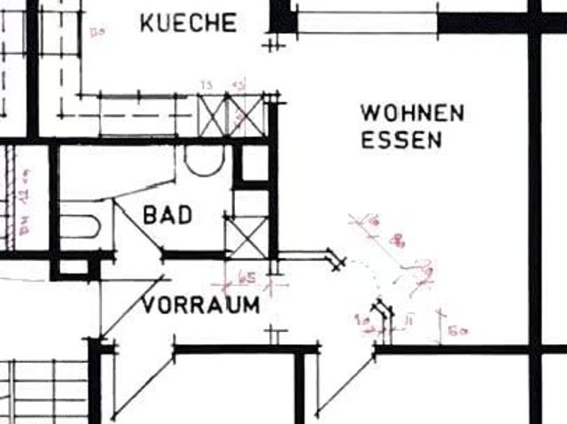 3 Zimmer, 60 m², 1. Stock