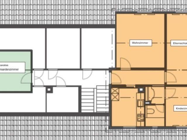 3 Zimmer, 60 m², 2. Stock