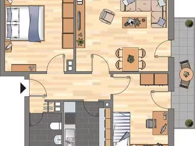 3 Zimmer 62 m² 699 € Kaltmiete Wohnungen in Weisenheim am.