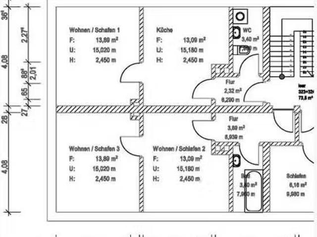 3 Zimmer 67 m² 440 € Kaltmiete Wohnungen in Marktredwitz