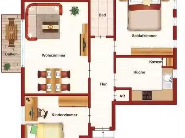 3 Zimmer 68 m² 499 € Kaltmiete Wohnungen in Alsdorf
