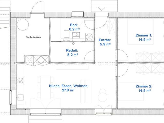 3 Zimmer, 74 m², EG