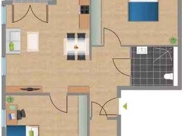 3 Zimmer 79 m² 1.154 € Kaltmiete Wohnungen in Alsdorf/Rhe.