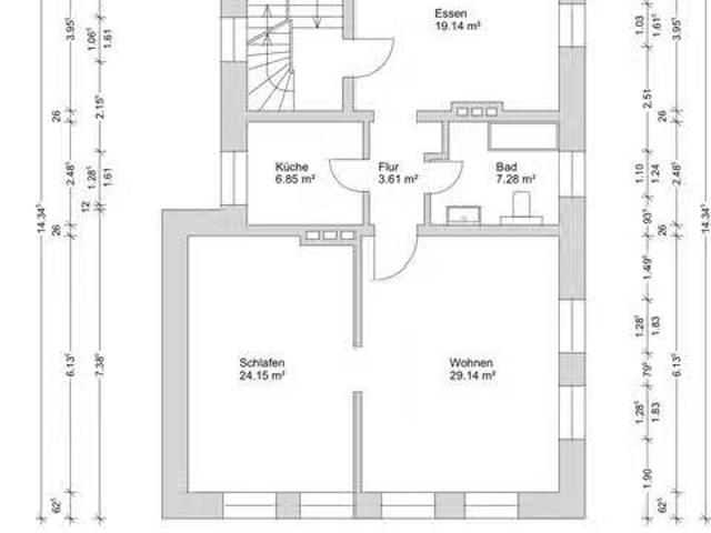 3 Zimmer 90 m² 720 € Kaltmiete Wohnungen in Pottenstein