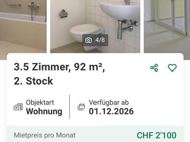 3 Zimmer, 92 m²