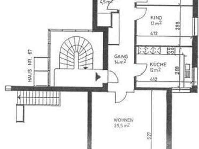 3 Zimmer, 92 m², 2. Stock