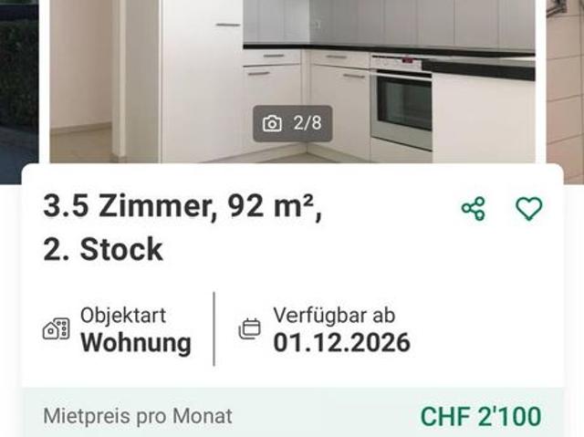 3 Zimmer, 92 m²