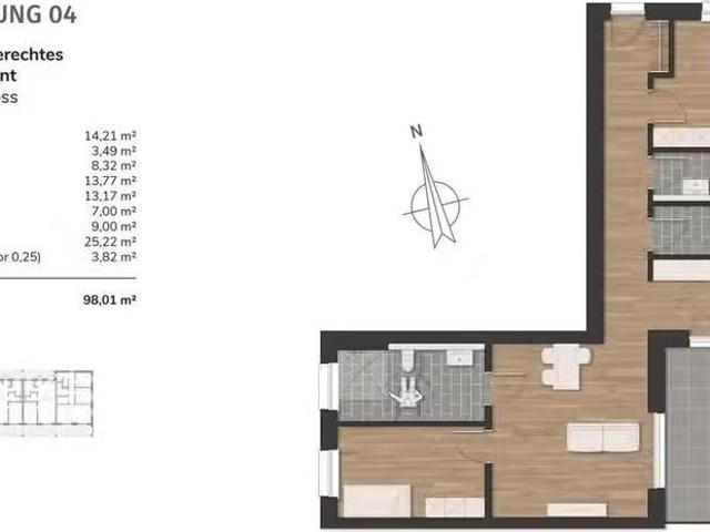 3 Zimmer 94 m² 1.083 € Kaltmiete Wohnungen in Zetel