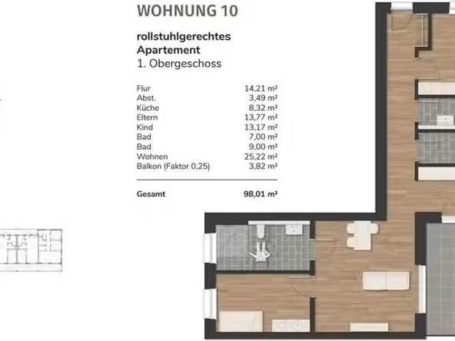 3 Zimmer 94 m² 1.083 € Kaltmiete Wohnungen in Zetel