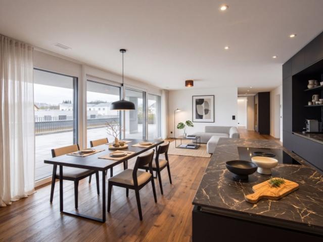3 Zimmer Terrassenwohnung mit 132 m² Terrasse in Emmen