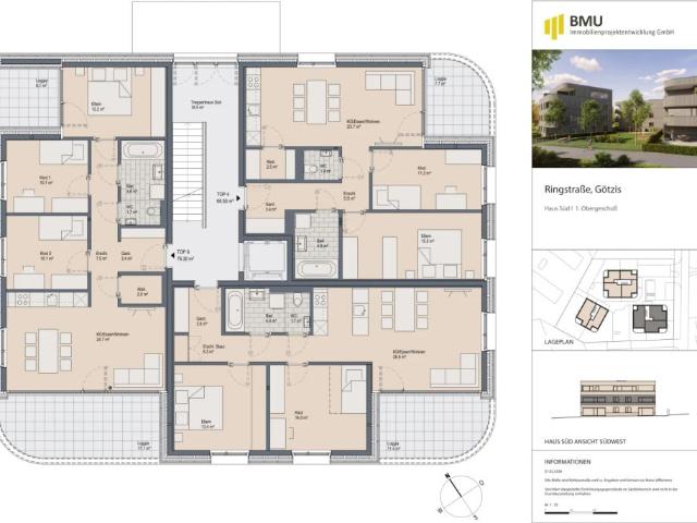 3 Zimmer Terrassenwohnung inmitten von Götzis Erstbezug zu mieten Top 5