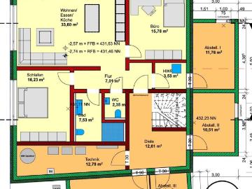 3 Zimmer UG Wohnung in Roßfeld