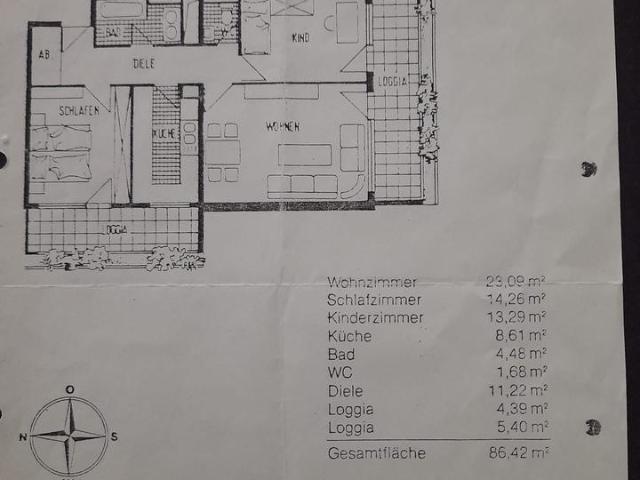 3 Zimmer Wohnung mit 86qm im Schwabencenter