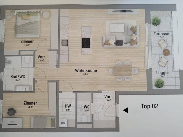3 Zimmer Wohnung mit Top Ausstattung in bester Wohnlage