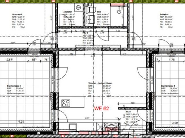 Sonne den ganzen Tag 3 Zimmer Wohnung mit zwei Dachterrassen am Oldenburger Fliegerhorst !