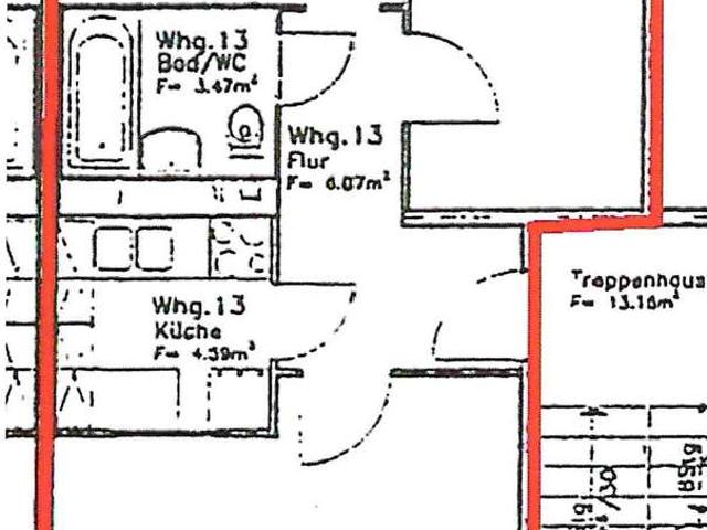 3 Zimmer Wohnung mit Aussicht vom Balkon und EBK