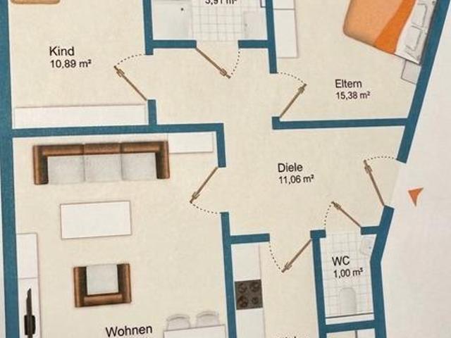 3 Zimmer Wohnung mit Balkon, Aufzug & TG Stellplatz in Kempten