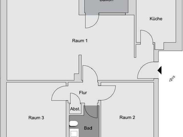 3 Zimmer Wohnung mit Balkon in Bonn Friesdorf