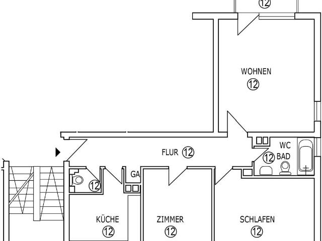 3 Zimmer Wohnung mit Balkon in Hanau