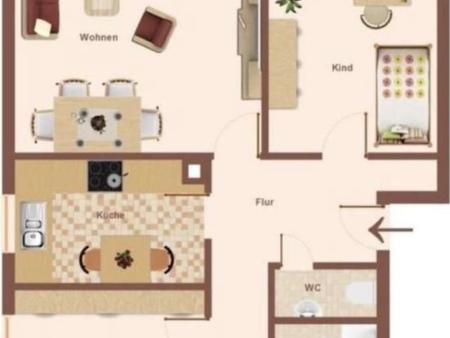 3 Zimmer Wohnung mit Balkon in Nürnberg Gartenstadt