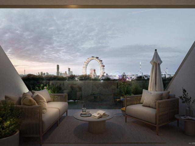 3 Zimmer Wohnung mit Balkon und Aussicht auf das Riesenrad | JOSEPHINE