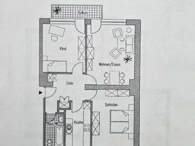 3 Zimmer Wohnung mit Balkon und Garage in Düsseldorf Oberkassel OHNE MAKLER