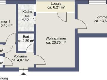 Geidorf Körösistraße: 3 Zimmer Wohnung mit Balkon