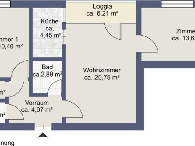 Geidorf Körösistraße: 3 Zimmer Wohnung mit Balkon