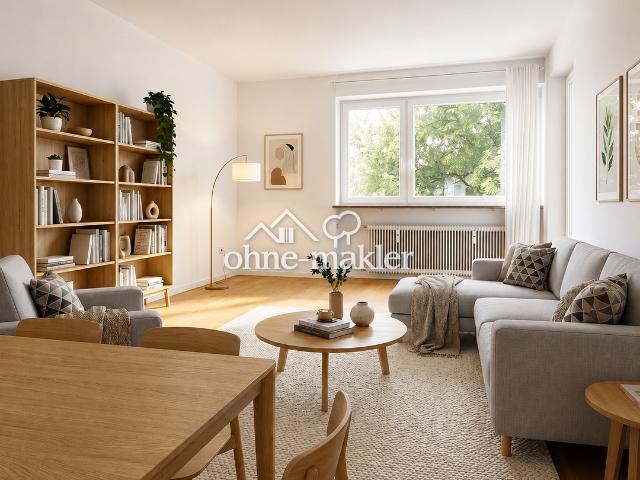 3 Zimmer Wohnung mit Südbalkon & 2 Bädern in ruhiger Innenhoflage Sendling Westpark