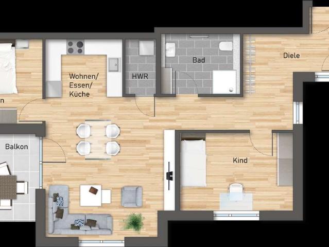 3 Zimmer Wohnung A06