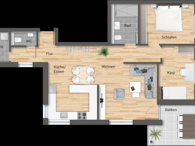 3 Zimmer Wohnung B05