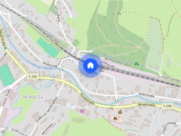 3 Zimmer Wohnung in Mulda, mit Kaminanschluss, Balkon, Garten und Stellplatz zu vermieten