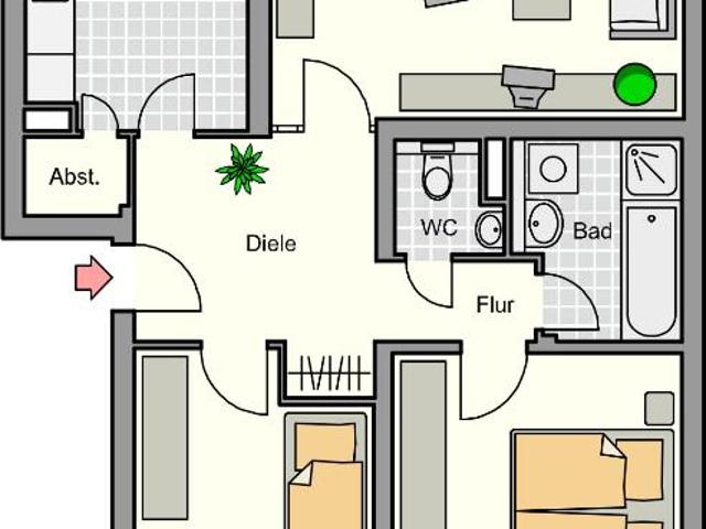 3 Zimmer Wohnung in Monheim am Rhein Baumberg