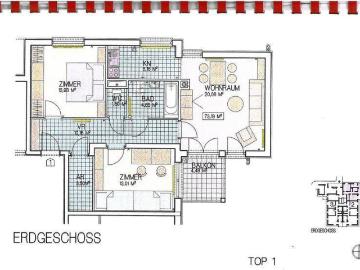3 Zimmer Wohnung in Ober Piesting im Erggeschoss